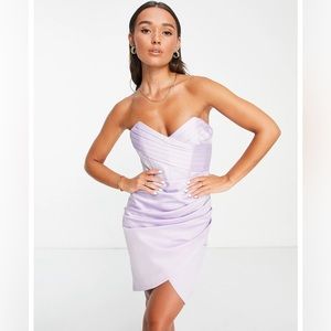 Lavish Alice Purple Strapless Dress NWT